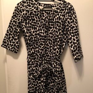 Kate Spade Belted animal print dress